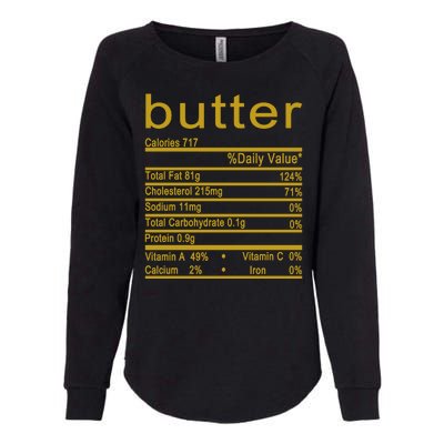 Butter Facts Label Womens California Wash Sweatshirt