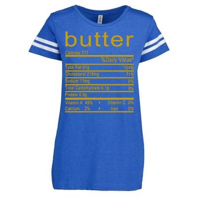 Butter Facts Label Enza Ladies Jersey Football T-Shirt