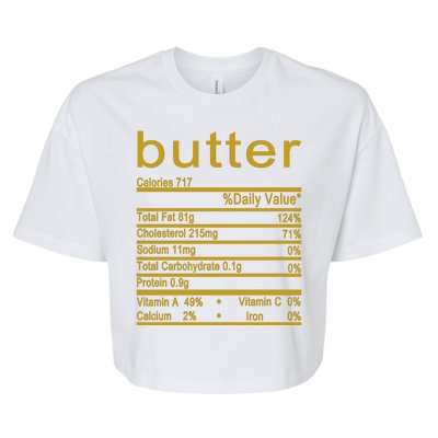 Butter Facts Label Bella+Canvas Jersey Crop Tee