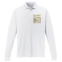 Butter Facts Label Performance Long Sleeve Polo