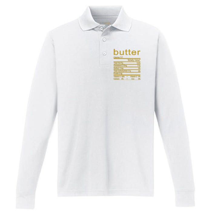 Butter Facts Label Performance Long Sleeve Polo