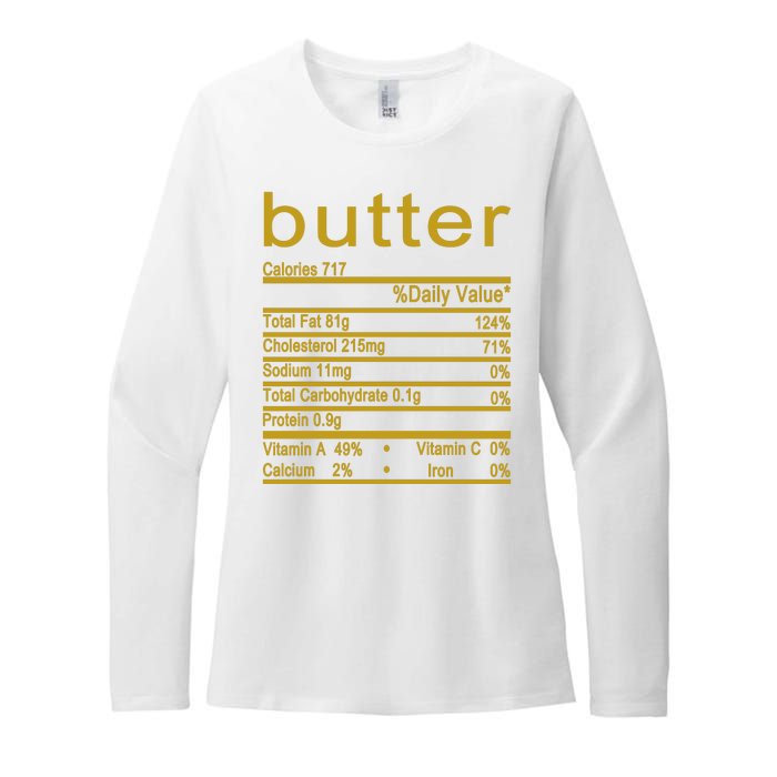 Butter Facts Label Womens CVC Long Sleeve Shirt