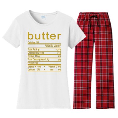 Butter Facts Label Women's Flannel Pajama Set