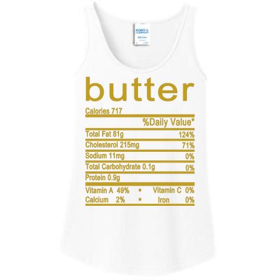 Butter Facts Label Ladies Essential Tank