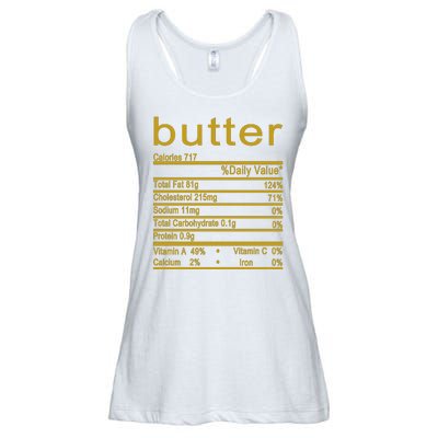 Butter Facts Label Ladies Essential Flowy Tank