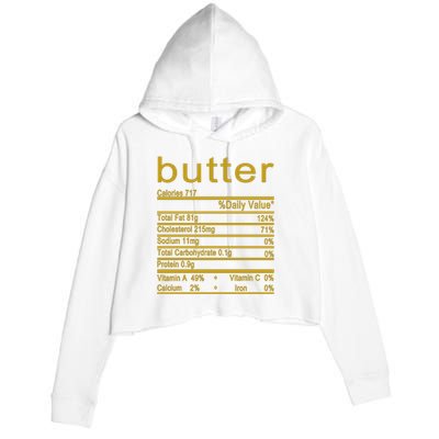 Butter Facts Label Crop Fleece Hoodie