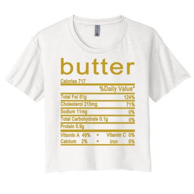 Butter Facts Label Women's Crop Top Tee