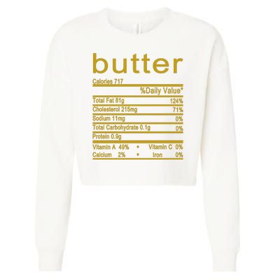 Butter Facts Label Cropped Pullover Crew