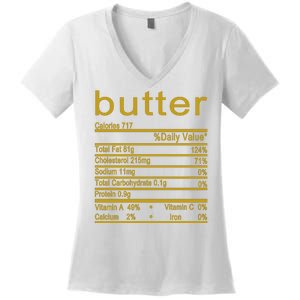 Butter Facts Label Women's V-Neck T-Shirt