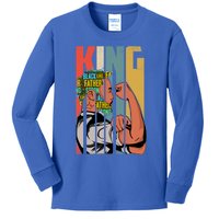 Black Father Lives Matter Dope Black Dad King Fathers Day Gift Kids Long Sleeve Shirt