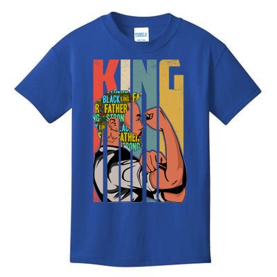 Black Father Lives Matter Dope Black Dad King Fathers Day Gift Kids T-Shirt