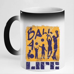 Basketball For Life 11oz Black Color Changing Mug