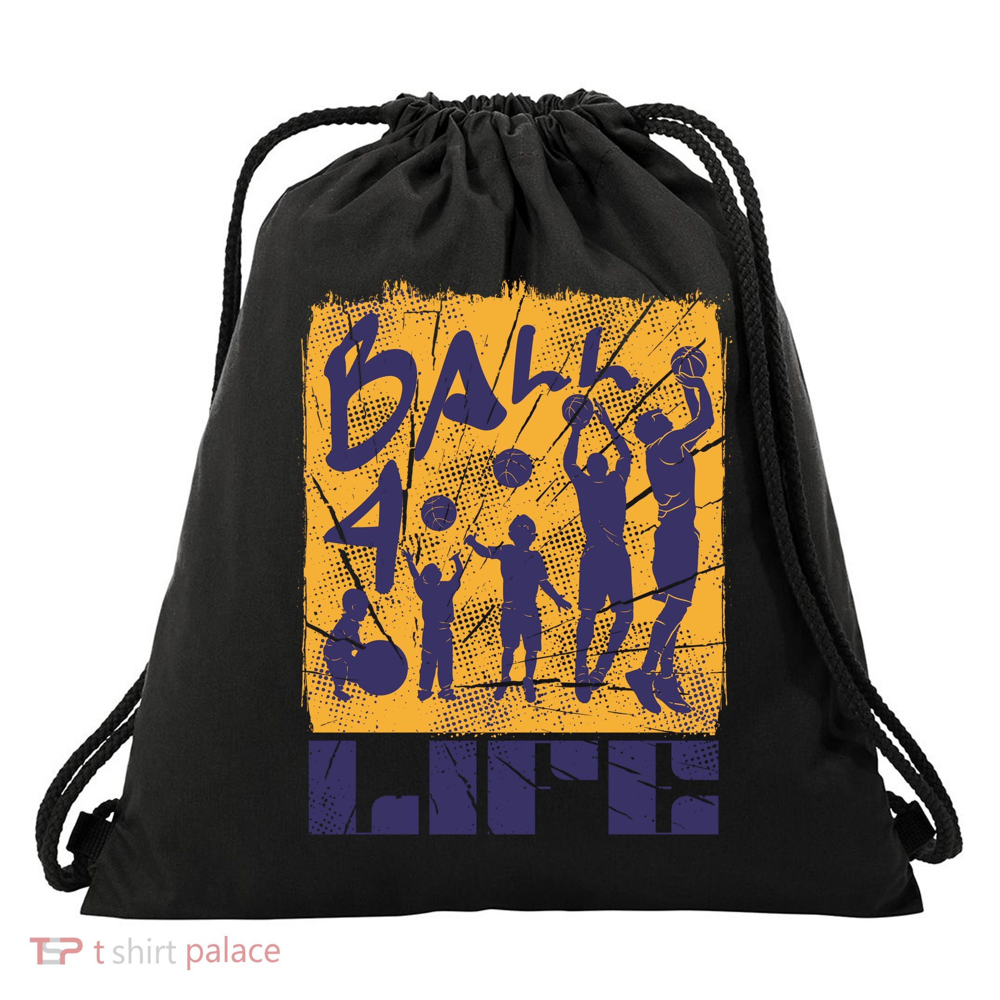 Basketball For Life Drawstring Bag