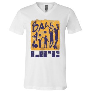 Basketball For Life V-Neck T-Shirt