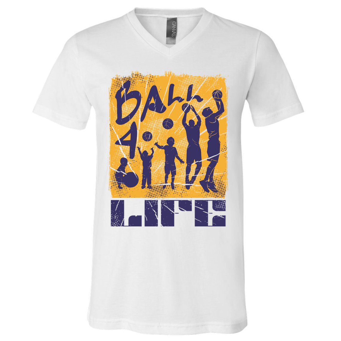 Basketball For Life V-Neck T-Shirt