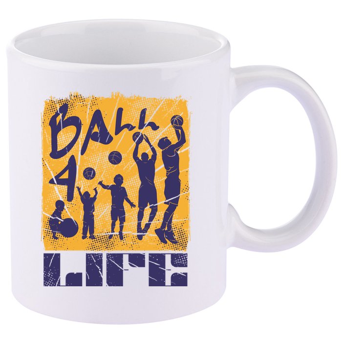 Basketball For Life 11oz C Handle Ceramic Mug