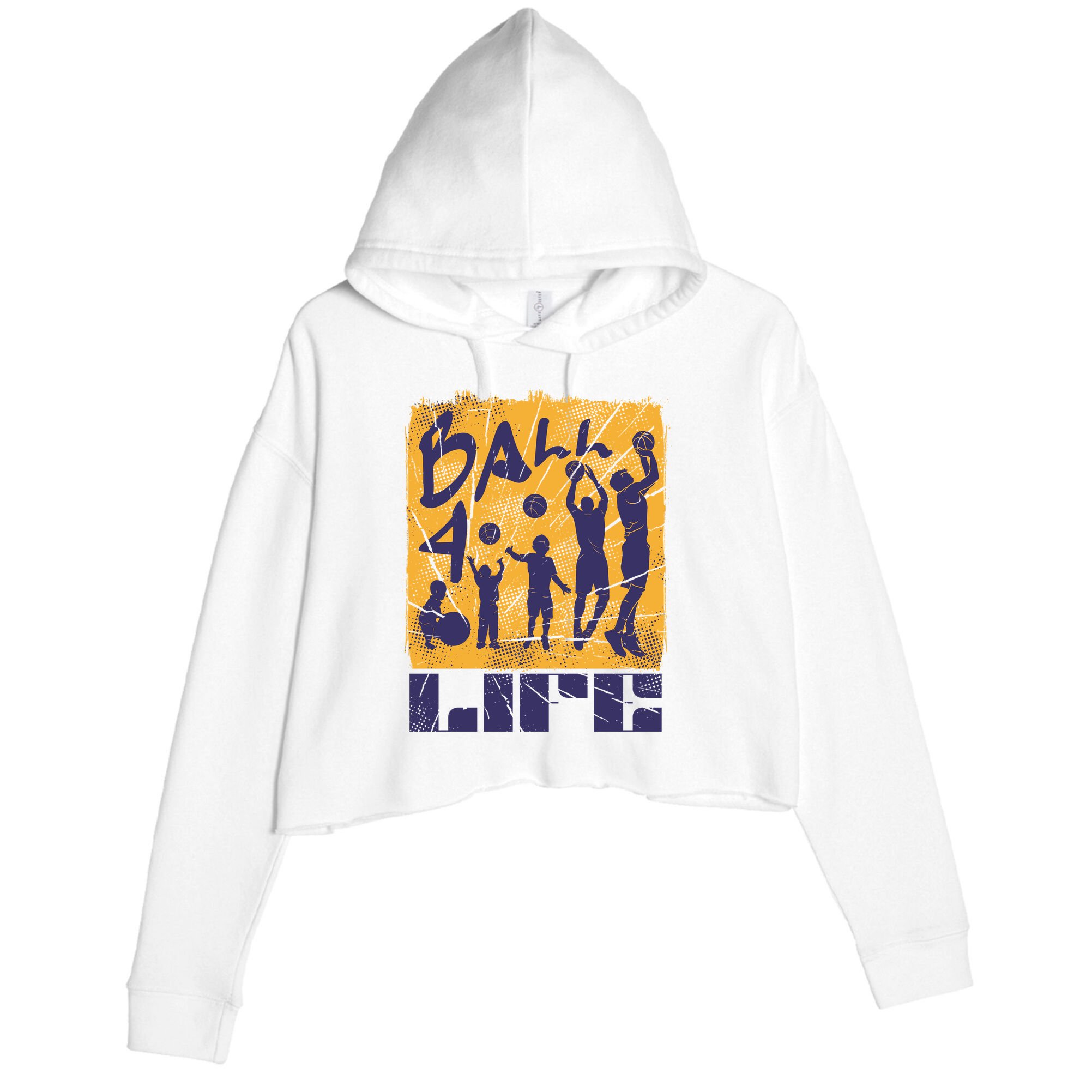Basketball For Life Crop Fleece Hoodie