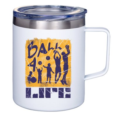 Basketball For Life 12oz Stainless Steel Coffee Mug