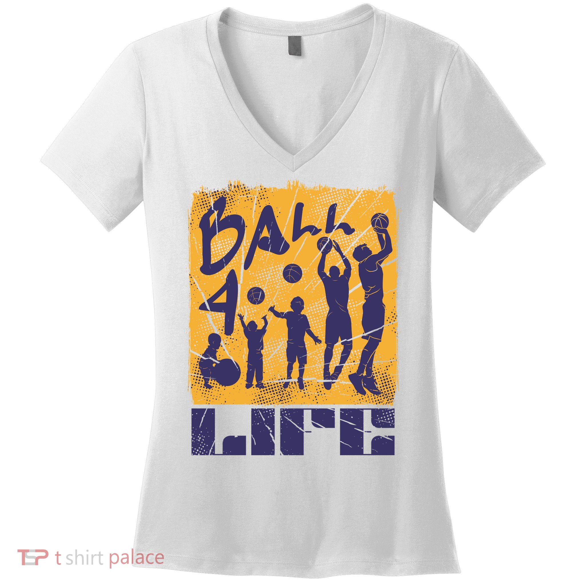 Basketball For Life Women's V-Neck T-Shirt