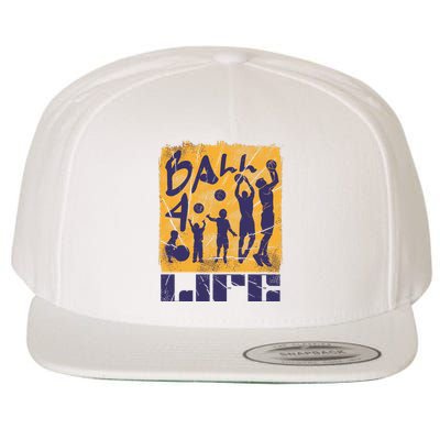 Basketball For Life Wool Snapback Cap