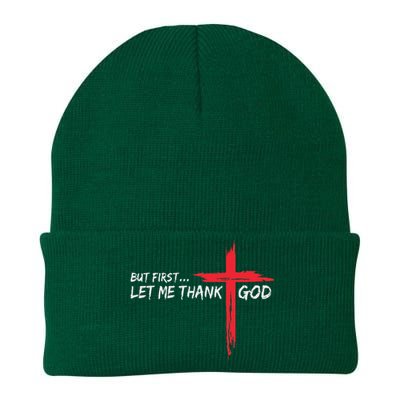 But First Let Me Thank God Inspirational Knit Cap Winter Beanie