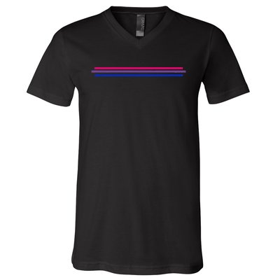 Bisexuality Flag LGBT Bi Pride Co V-Neck T-Shirt