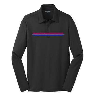 Bisexuality Flag LGBT Bi Pride Co Silk Touch Performance Long Sleeve Polo