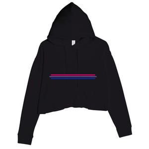 Bisexuality Flag LGBT Bi Pride Co Crop Fleece Hoodie