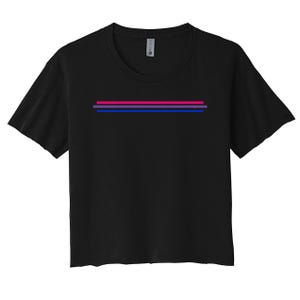 Bisexuality Flag LGBT Bi Pride Co Women's Crop Top Tee