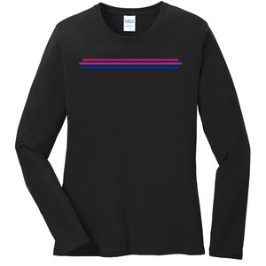 Bisexuality Flag LGBT Bi Pride Co Ladies Long Sleeve Shirt