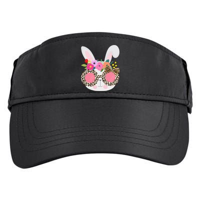 Bunny Face Leopart Print Easter Basket Stuffer Adult Drive Performance Visor