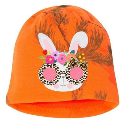 Bunny Face Leopart Print Easter Basket Stuffer Kati - Camo Knit Beanie