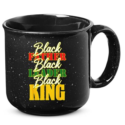 Black Father Leader Juneteenth King Melanin Father's Day 15oz Campfire Ceramic Mug