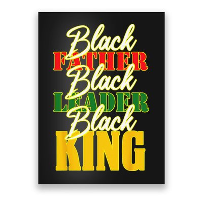 Black Father Leader Juneteenth King Melanin Father's Day Poster