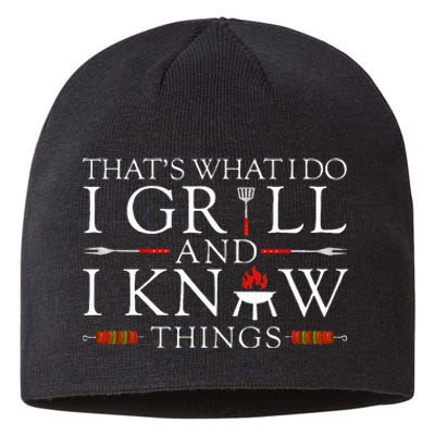 Bbq Food Lover ThatS What I Do I Grill And I Know Things Sustainable Beanie