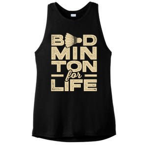 Badminton For Life Badminton Player Shuttlecock Cross Sport Great Gift Ladies PosiCharge Tri-Blend Wicking Tank