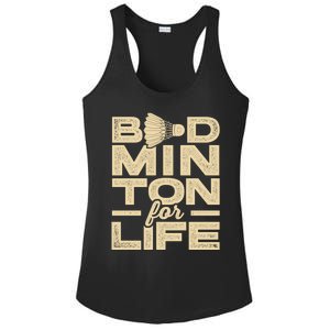 Badminton For Life Badminton Player Shuttlecock Cross Sport Great Gift Ladies PosiCharge Competitor Racerback Tank