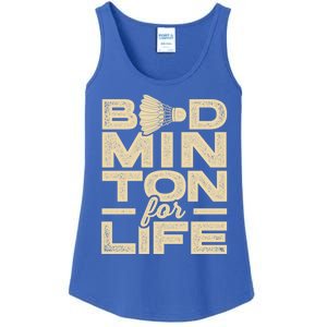 Badminton For Life Badminton Player Shuttlecock Cross Sport Great Gift Ladies Essential Tank