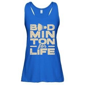 Badminton For Life Badminton Player Shuttlecock Cross Sport Great Gift Ladies Essential Flowy Tank