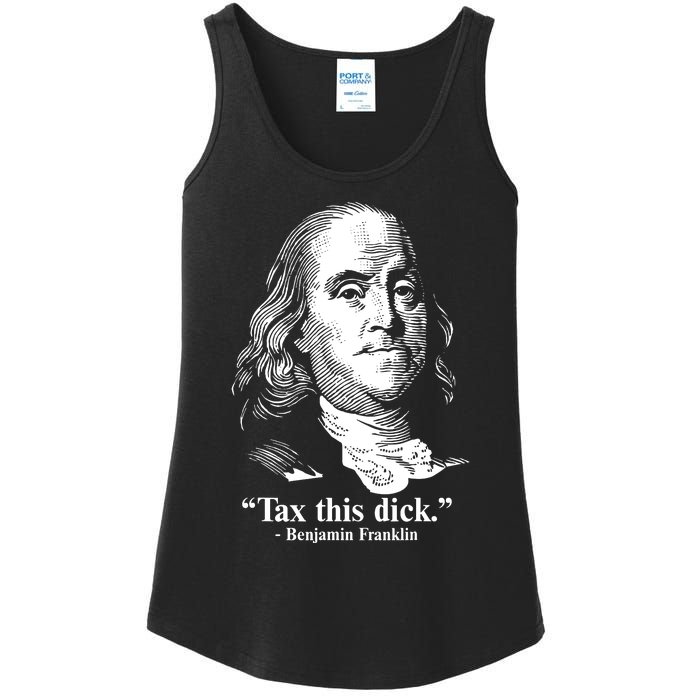 Benjamin Franklin Liberty Tax This Dick Republican Quotes Ladies Essential Tank