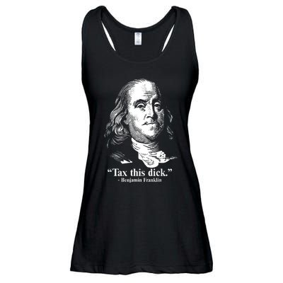 Benjamin Franklin Liberty Tax This Dick Republican Quotes Ladies Essential Flowy Tank