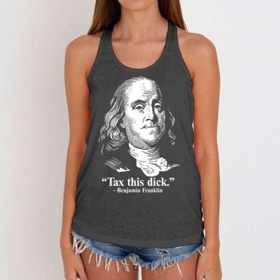 Benjamin Franklin Liberty Tax This Dick Republican Quotes Women's Knotted Racerback Tank