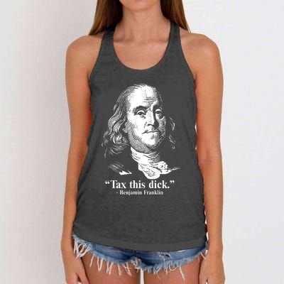 Benjamin Franklin Liberty Tax This Dick Republican Quotes Women's Knotted Racerback Tank