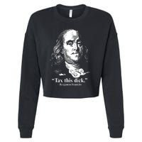 Benjamin Franklin Liberty Tax This Dick Republican Quotes Cropped Pullover Crew