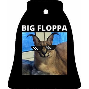 Big Floppa Meme Cat Ceramic Bell Ornament