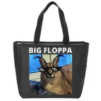 Big Floppa Meme Cat Zip Tote Bag