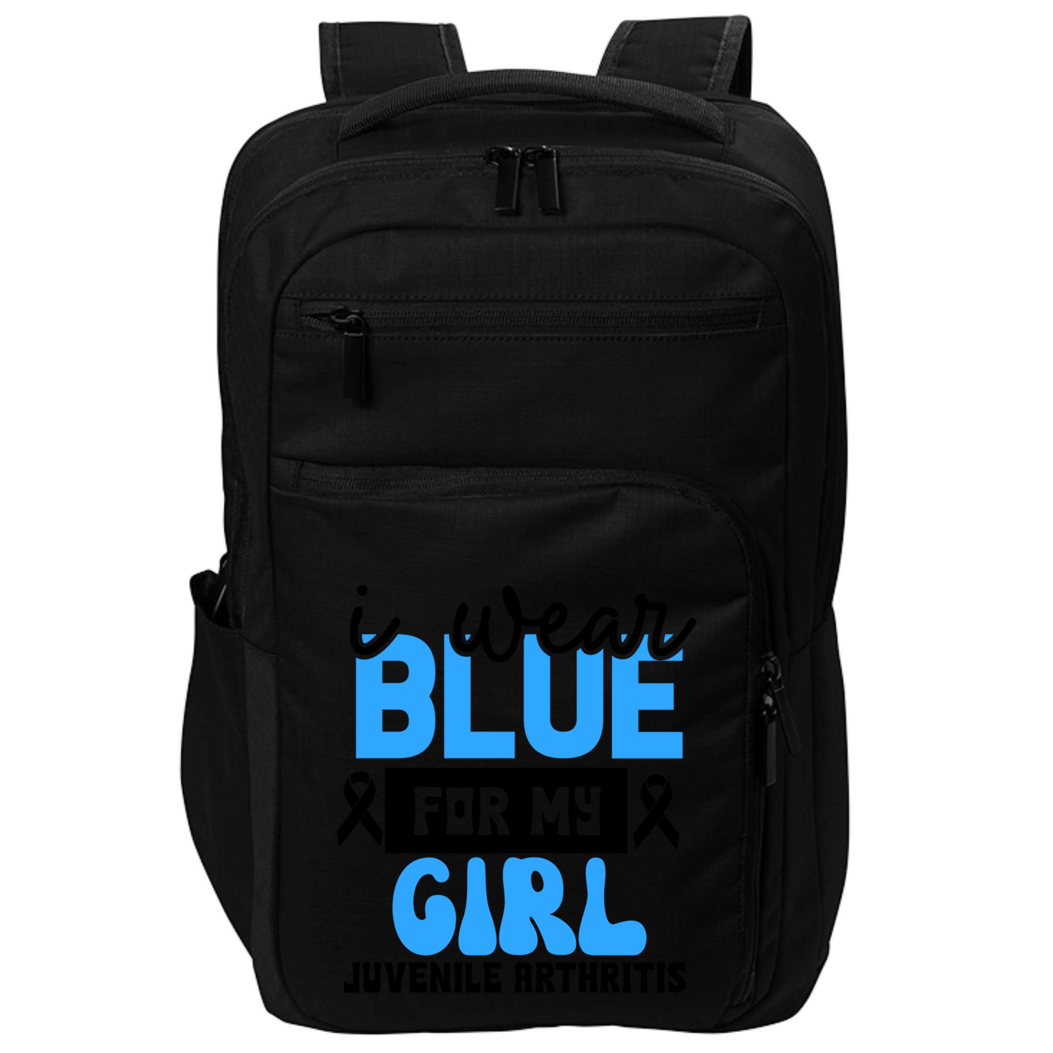 Blue For My Juvenile Arthritis Awareness Mom Dad Sister Gift Impact Tech Backpack