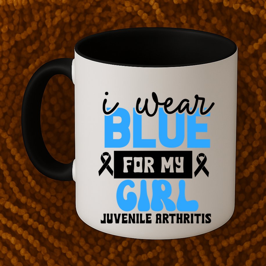 Blue For My Juvenile Arthritis Awareness Mom Dad Sister Gift Mug
