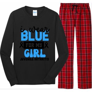 Blue For My Juvenile Arthritis Awareness Mom Dad Sister Gift Long Sleeve Pajama Set