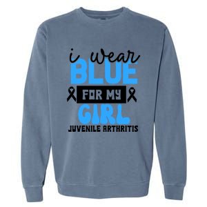 Blue For My Juvenile Arthritis Awareness Mom Dad Sister Gift Garment-Dyed Sweatshirt